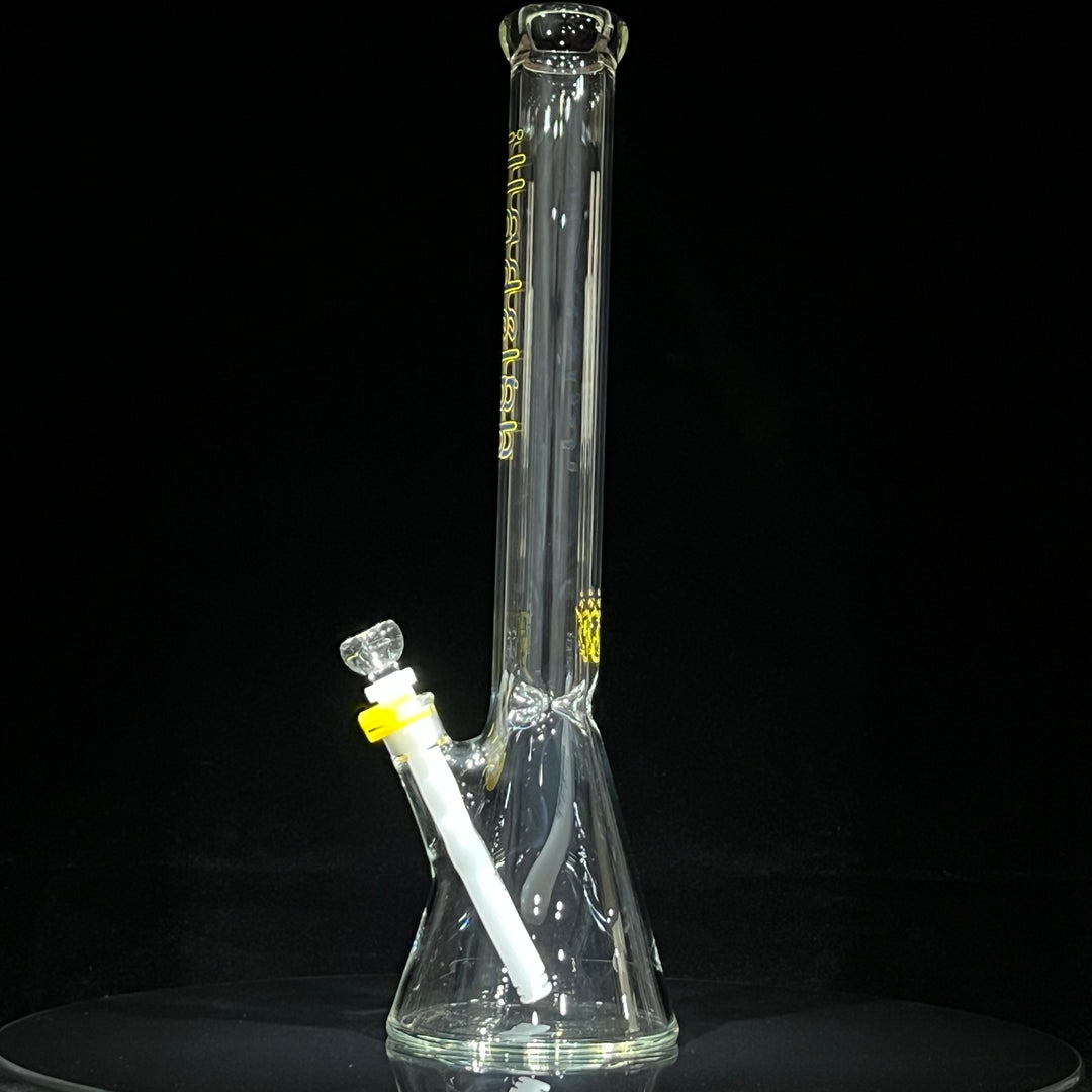 Illadelph Blue and Yellow Beaker Bong Glass Pipe Illadelph Glass