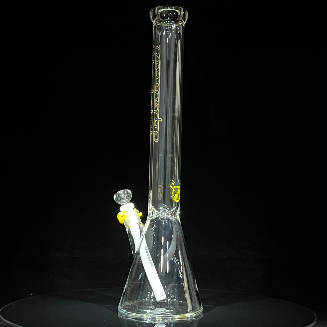 Illadelph Blue and Yellow Beaker Bong Glass Pipe Illadelph Glass