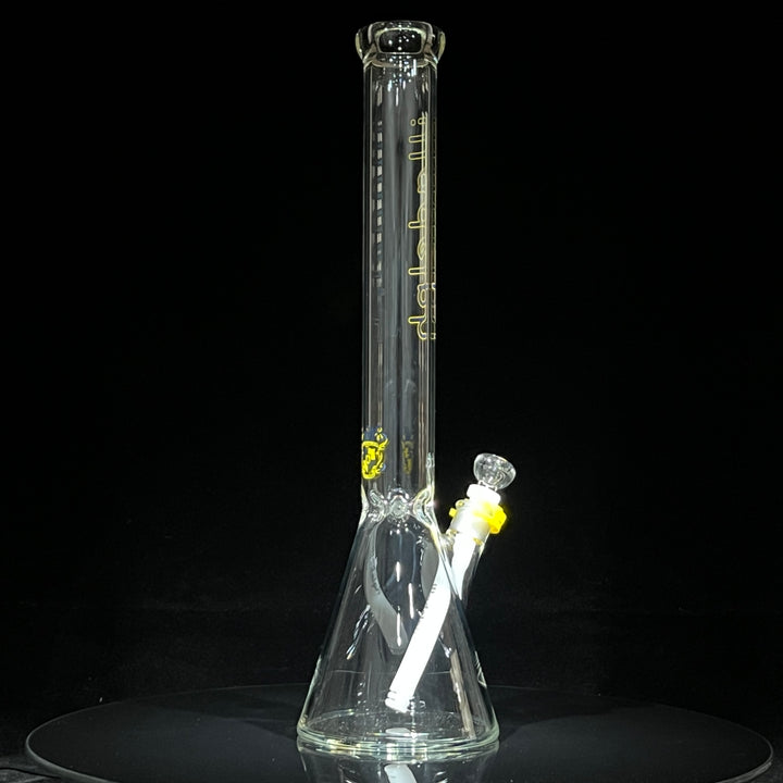 Illadelph Blue and Yellow Beaker Bong Glass Pipe Illadelph Glass