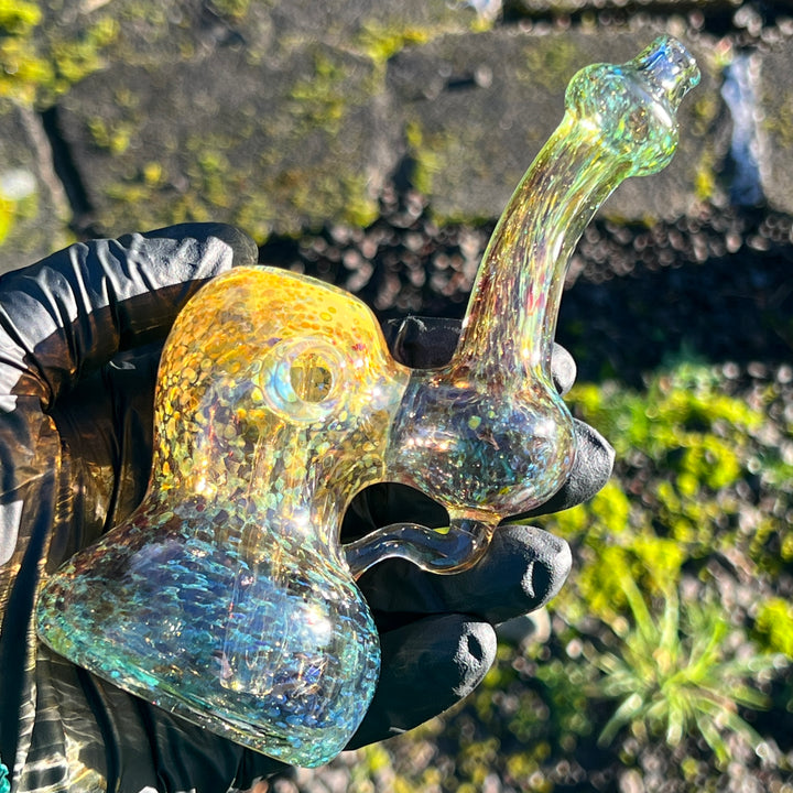 Smooth as Frit Bubbler Glass Pipe Sable Haze