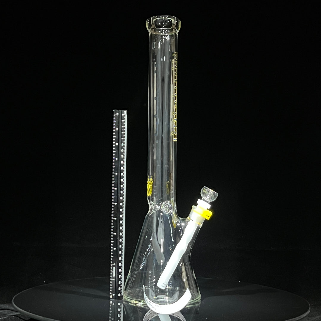 Illadelph Blue and Yellow Beaker Bong Glass Pipe Illadelph Glass