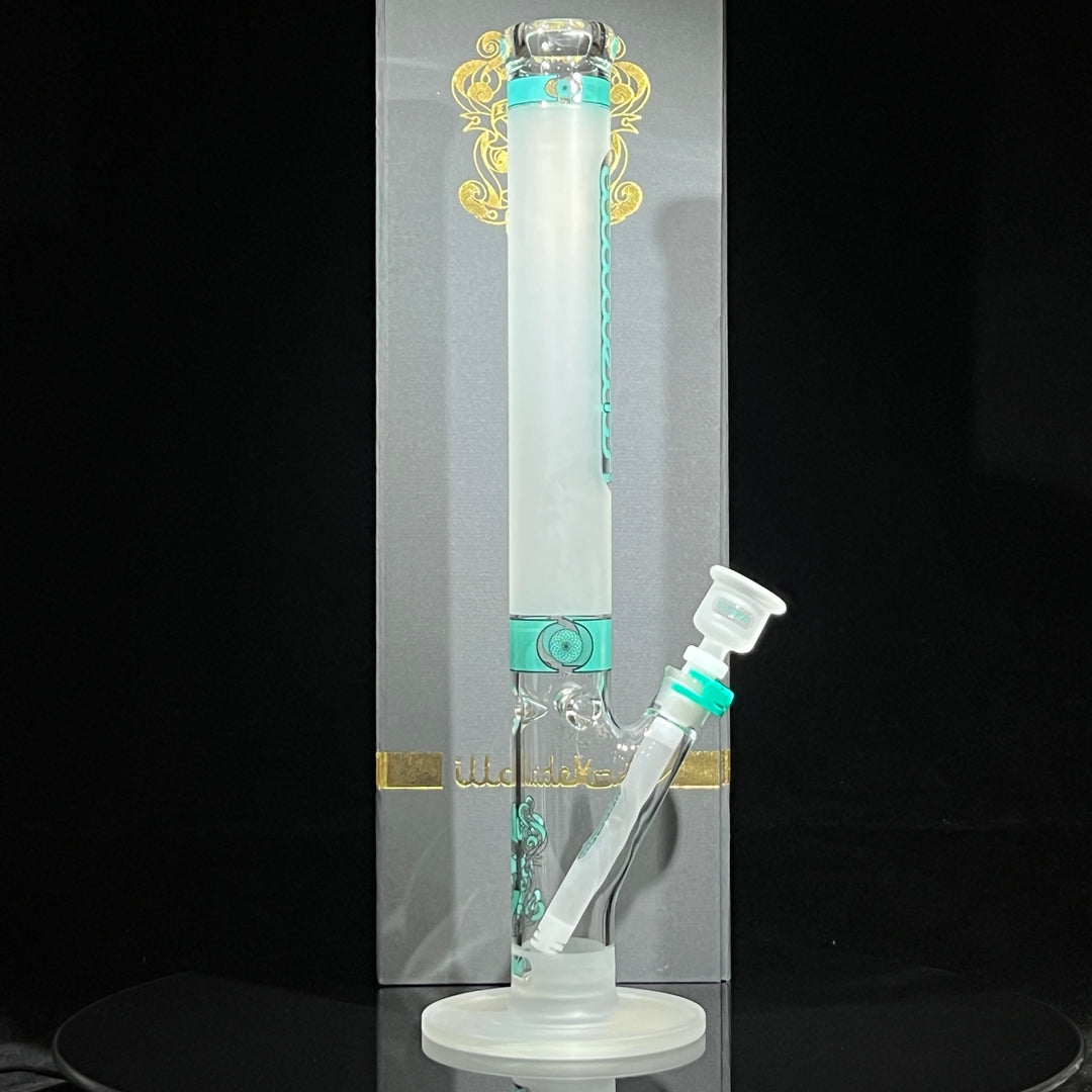 Illadelph Frosted Teal Straight Bong Glass Pipe Illadelph Glass