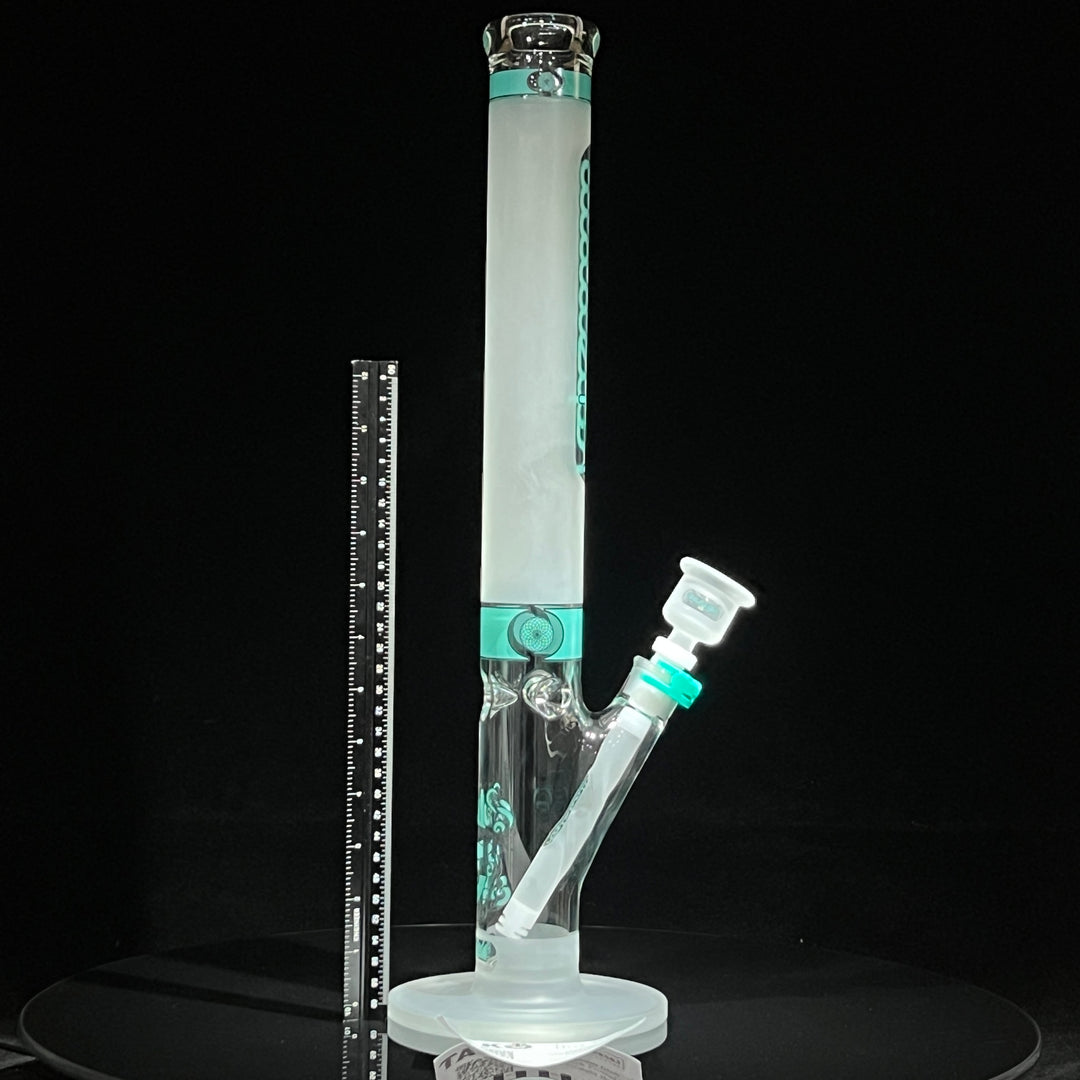 Illadelph Frosted Teal Straight Bong Glass Pipe Illadelph Glass