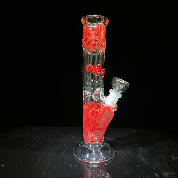 9.5" Swirl Straight Bong Glass Pipe Mary Jane's Glass   