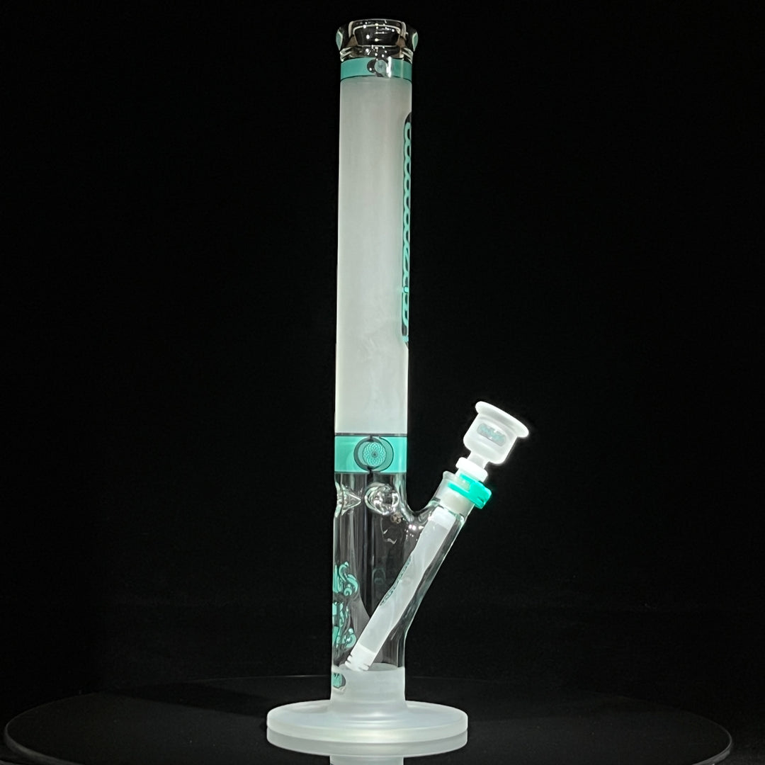 Illadelph Frosted Teal Straight Bong Glass Pipe Illadelph Glass