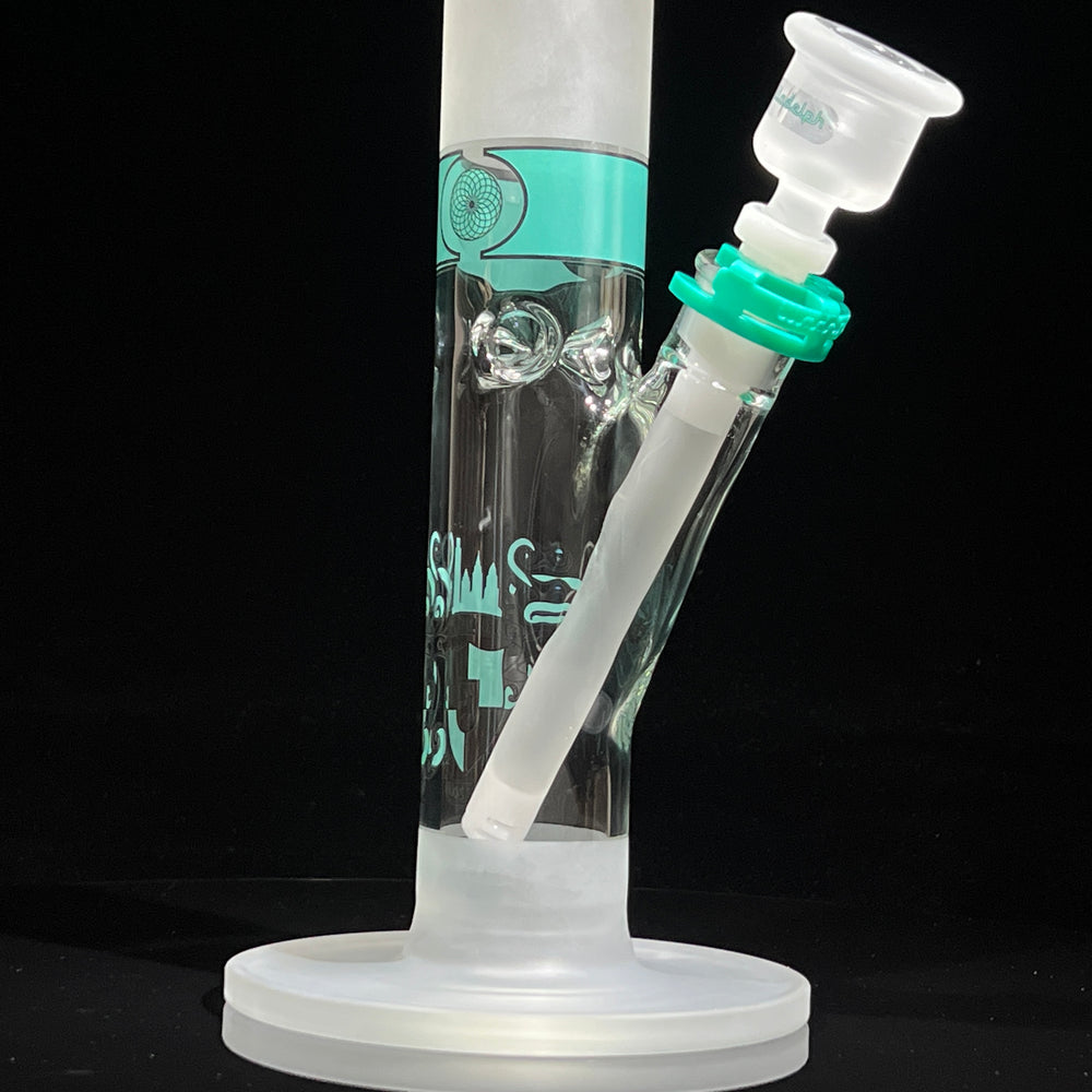 Illadelph Frosted Teal Straight Bong Glass Pipe Illadelph Glass