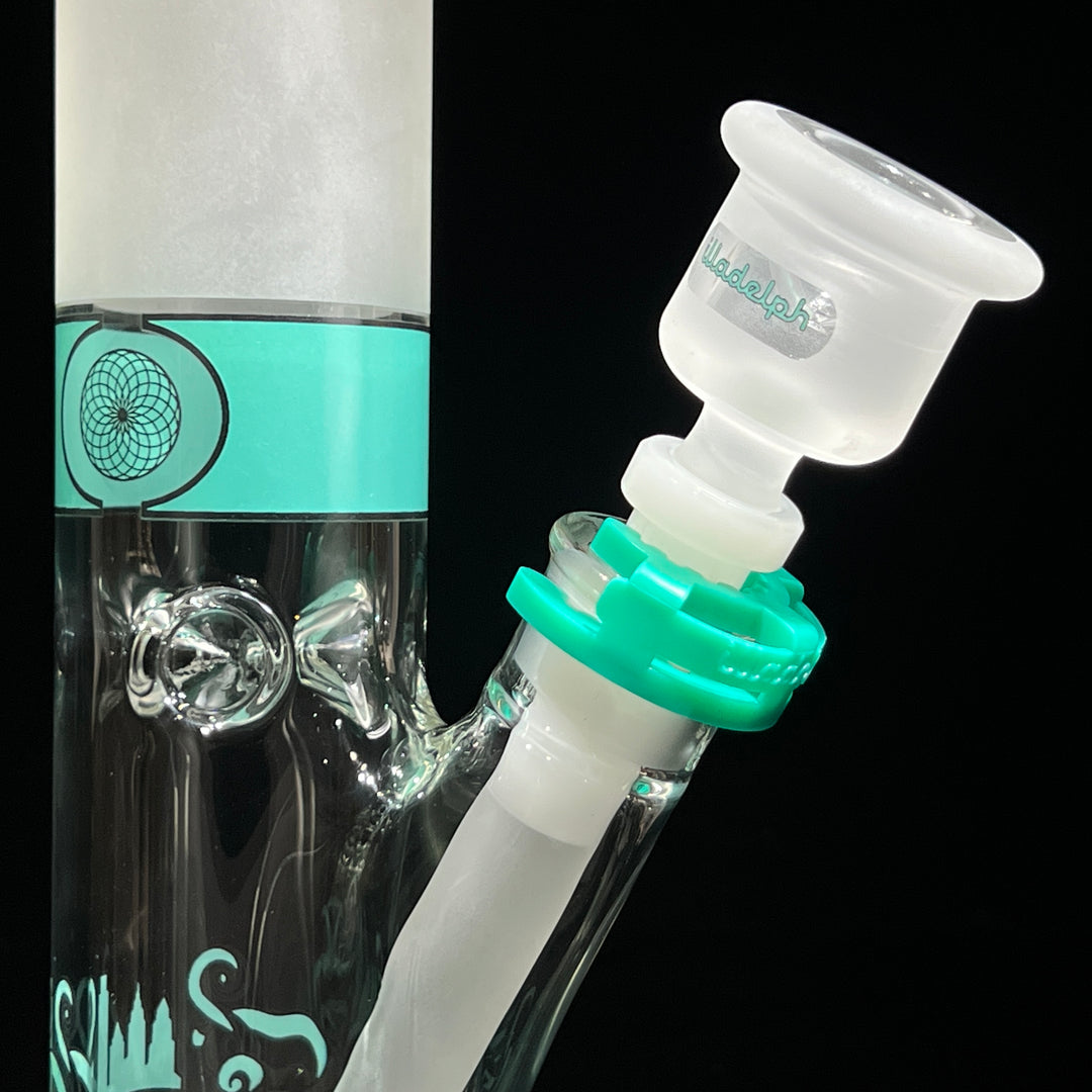 Illadelph Frosted Teal Straight Bong Glass Pipe Illadelph Glass