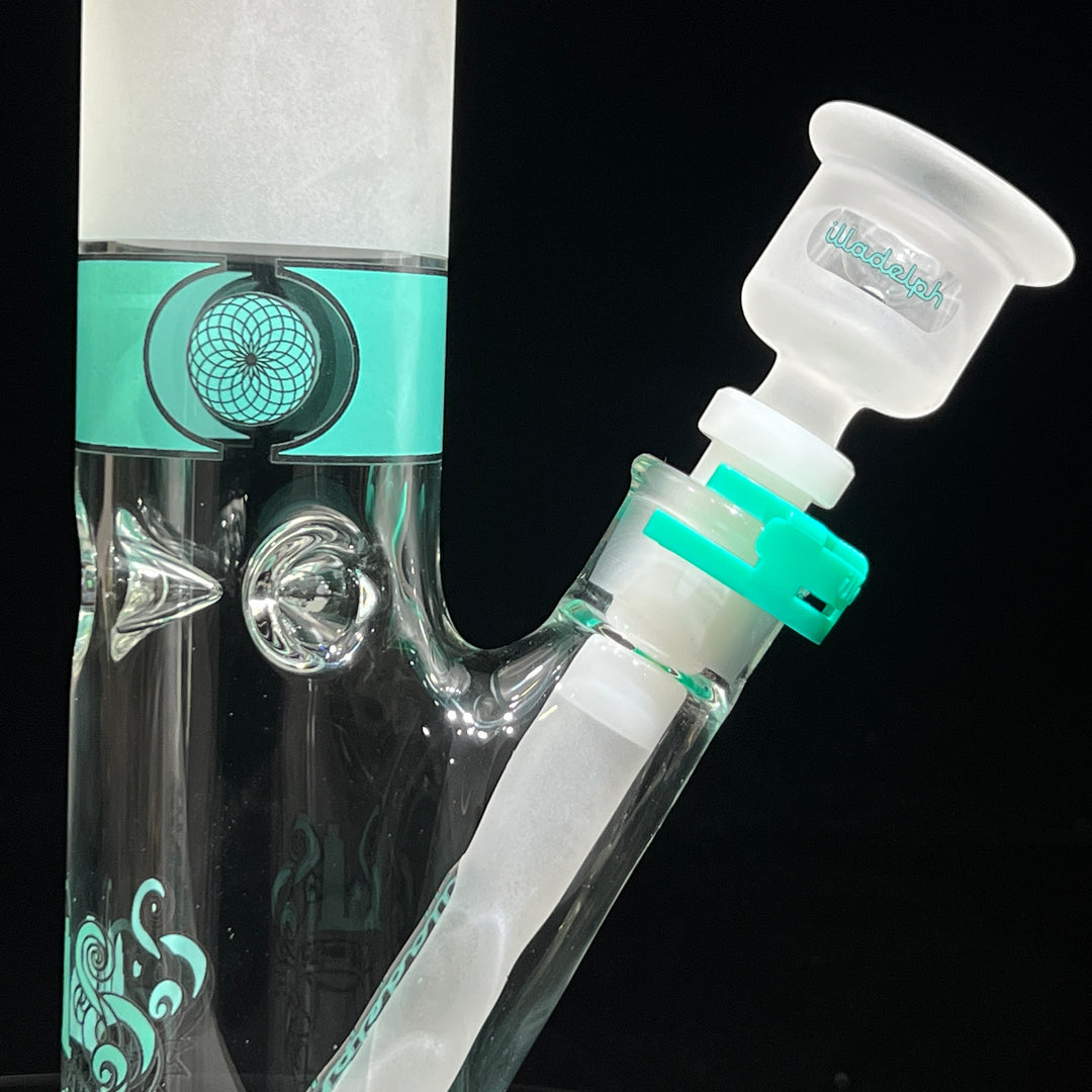 Illadelph Frosted Teal Straight Bong Glass Pipe Illadelph Glass