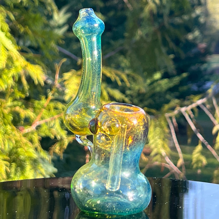 Smooth as Frit Bubbler Glass Pipe Sable Haze