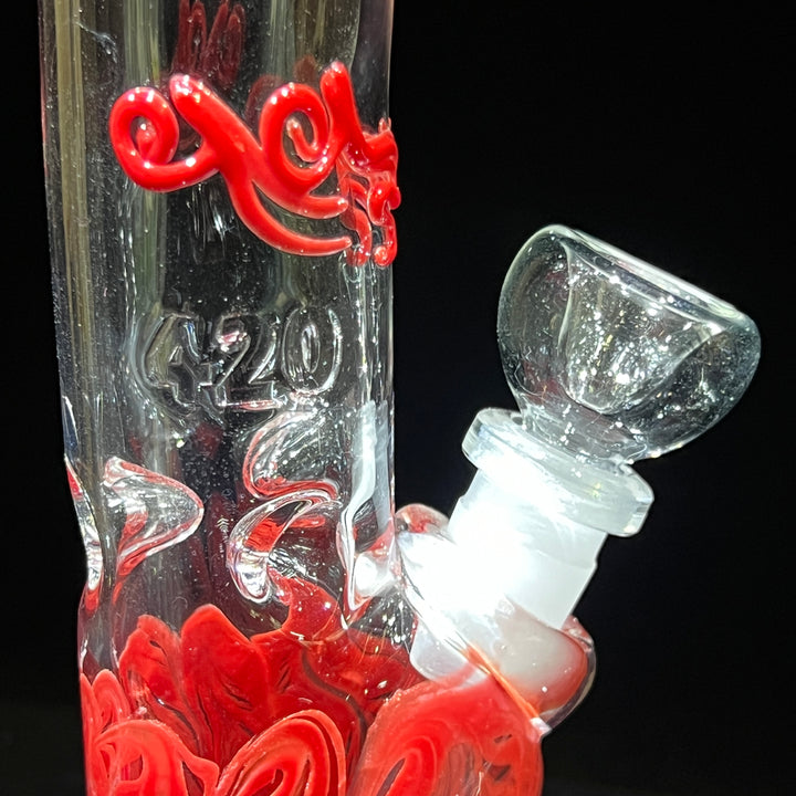 9.5" Swirl Straight Bong Glass Pipe Mary Jane's Glass   