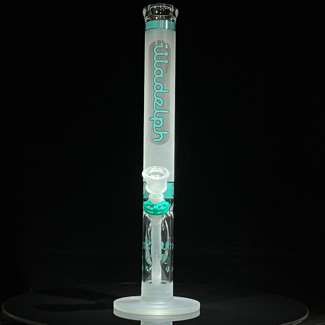 Illadelph Frosted Teal Straight Bong Glass Pipe Illadelph Glass