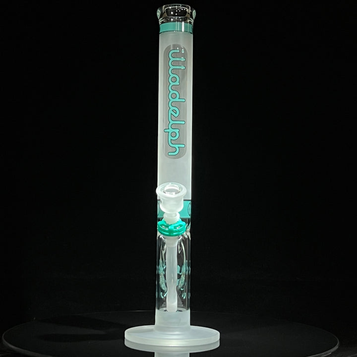 Illadelph Frosted Teal Straight Bong Glass Pipe Illadelph Glass