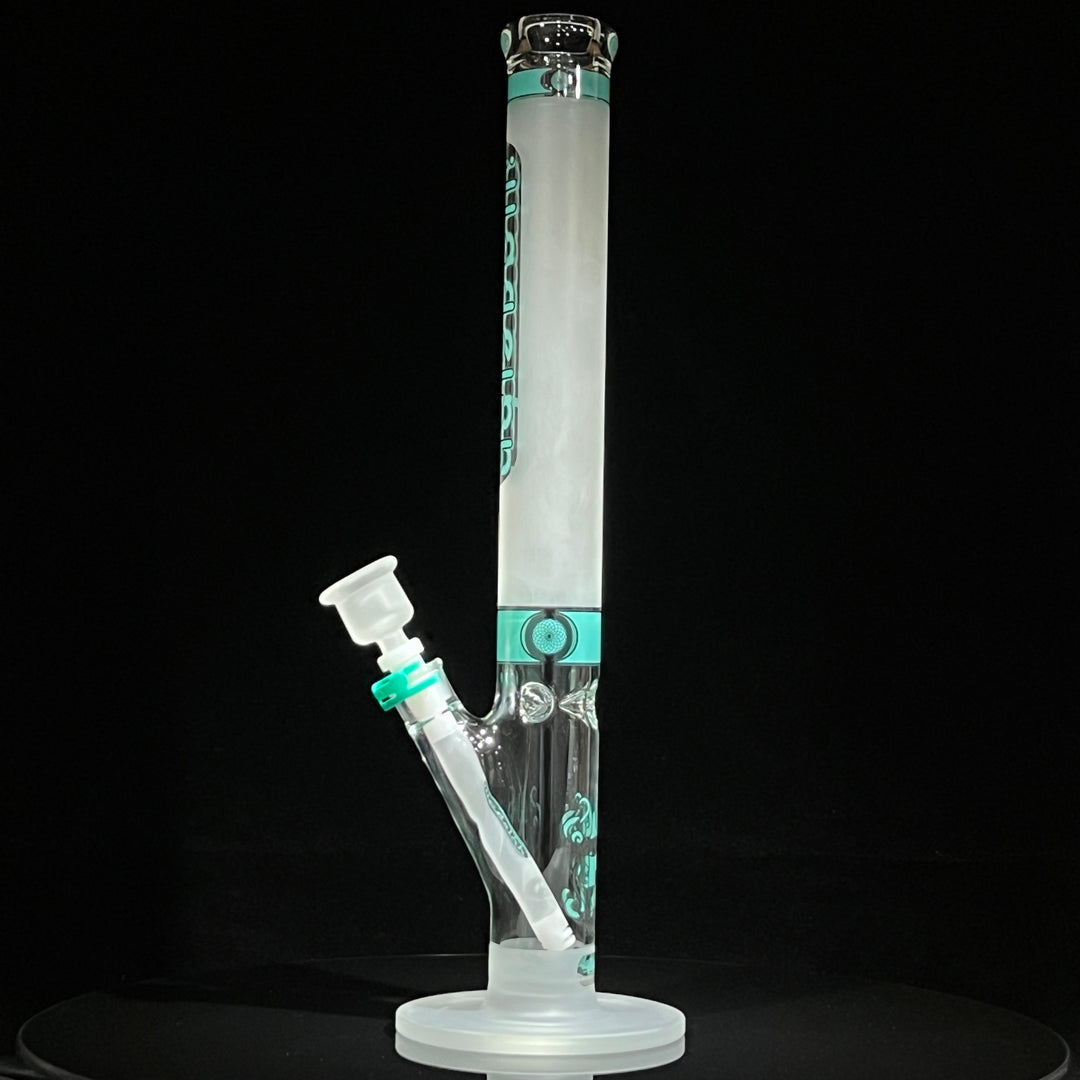 Illadelph Frosted Teal Straight Bong Glass Pipe Illadelph Glass