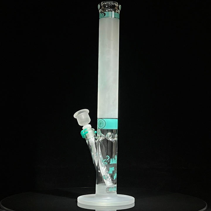 Illadelph Frosted Teal Straight Bong Glass Pipe Illadelph Glass