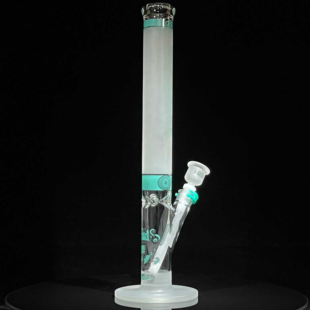 Illadelph Frosted Teal Straight Bong Glass Pipe Illadelph Glass