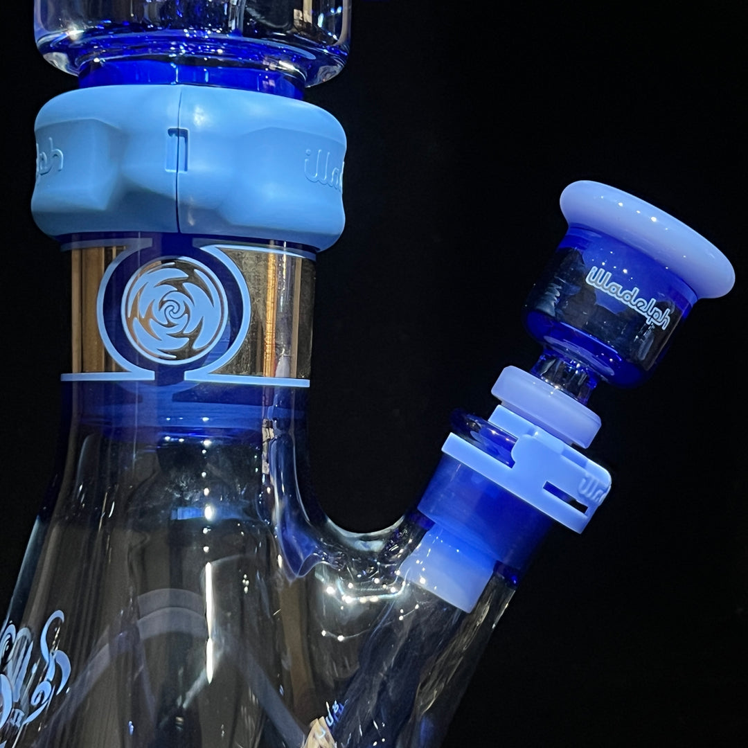 Illadelph Signature Platinum with Blue Coil Beaker Bong Glass Pipe Illadelph Glass