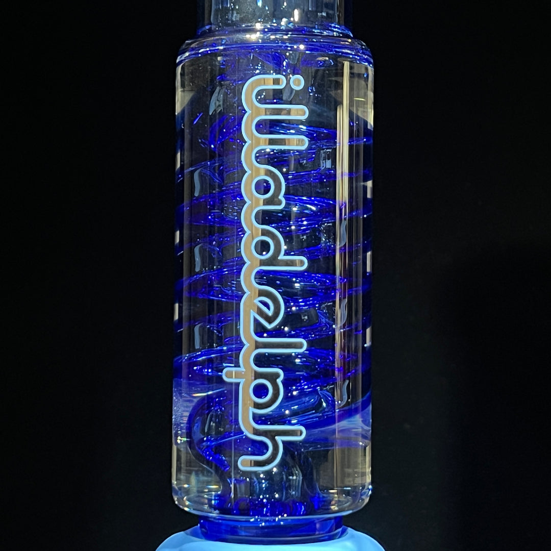 Illadelph Signature Platinum with Blue Coil Beaker Bong Glass Pipe Illadelph Glass