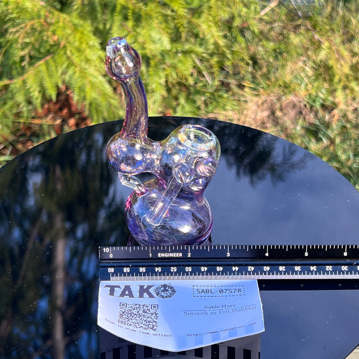 Smooth as Frit Bubbler Glass Pipe Sable Haze