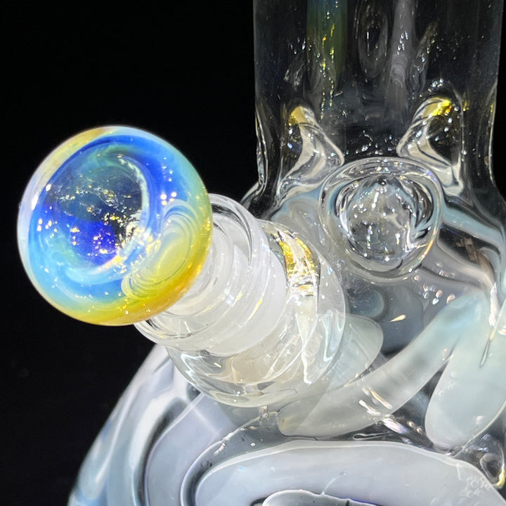 10" Fumed Squiggle Beaker Bong Glass Pipe Mary Jane's Glass   