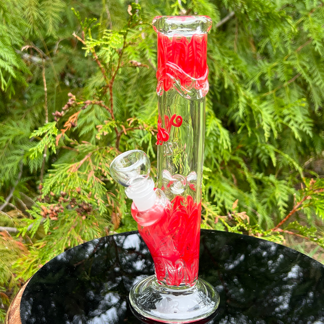 9.5" Swirl Straight Bong Glass Pipe Mary Jane's Glass   