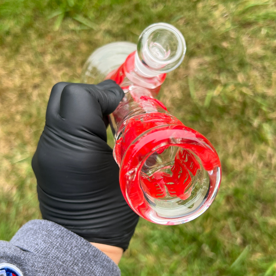 9.5" Swirl Straight Bong Glass Pipe Mary Jane's Glass   