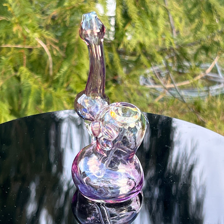 Smooth as Frit Bubbler Glass Pipe Sable Haze