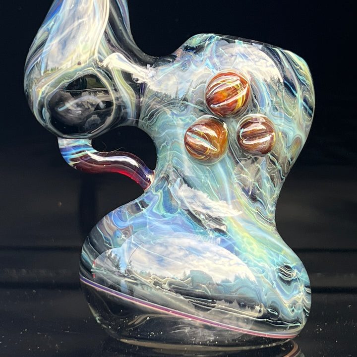 Ocean Marble Bubbler Glass Pipe Sable Haze