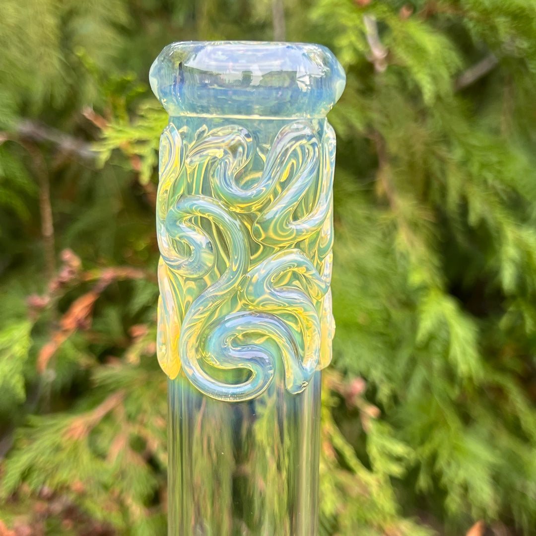 10" Fumed Squiggle Beaker Bong Glass Pipe Mary Jane's Glass   