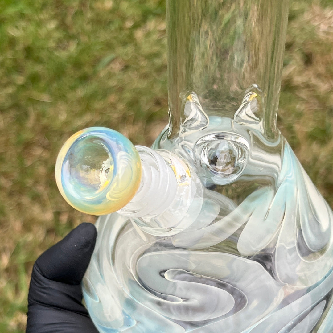 10" Fumed Squiggle Beaker Bong Glass Pipe Mary Jane's Glass   