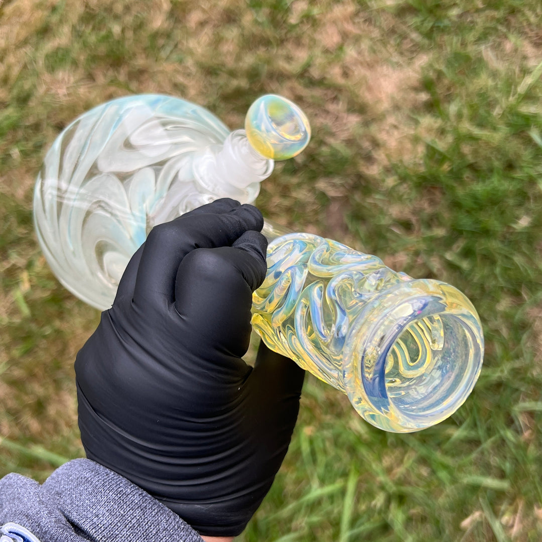 10" Fumed Squiggle Beaker Bong Glass Pipe Mary Jane's Glass   