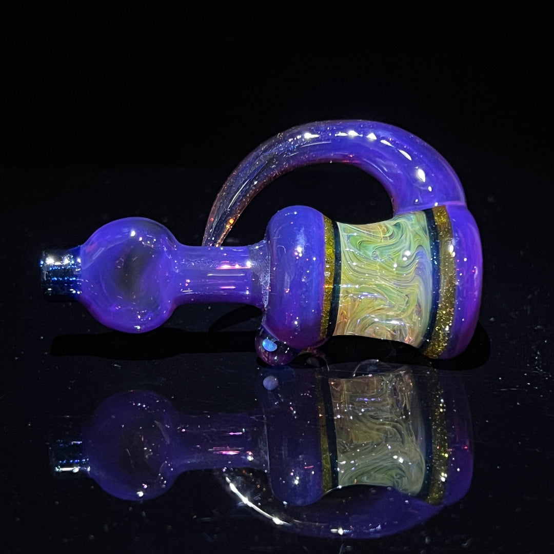 Flatmouth Chill with Horn and Opals 2 Glass Pipe Chillery Bogart   