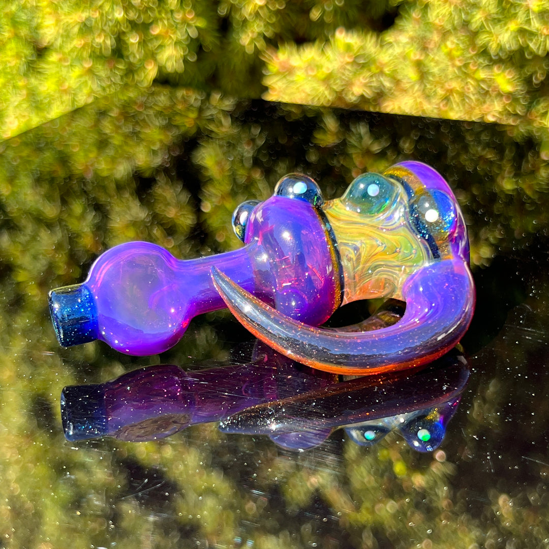 Flatmouth Chill with Horn and Opals 2 Glass Pipe Chillery Bogart   