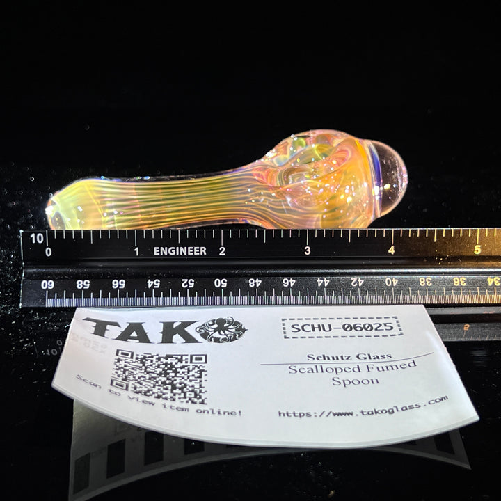 Scalloped Fumed Spoon Glass Pipe Schutz Glass   