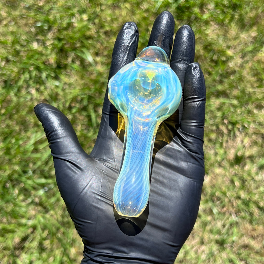 Scalloped Fumed Spoon Glass Pipe Schutz Glass   