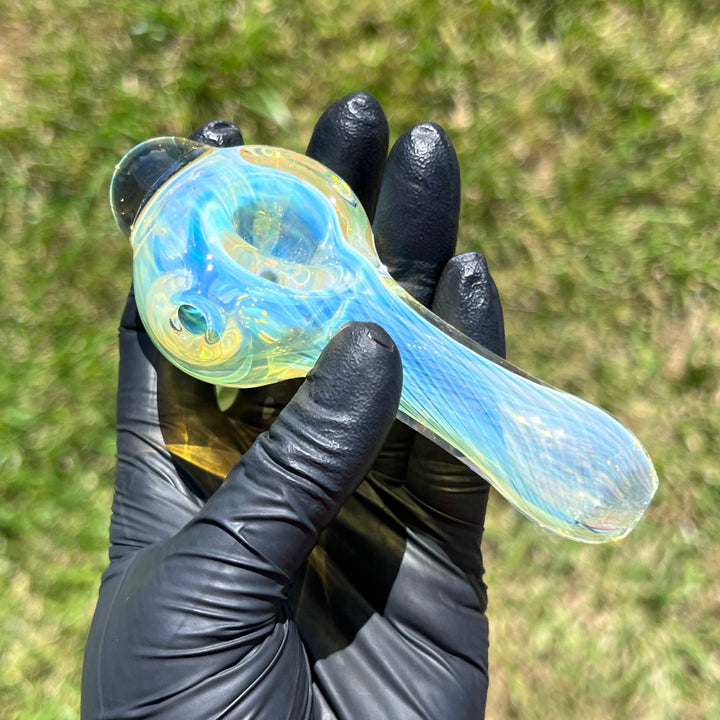 Scalloped Fumed Spoon Glass Pipe Schutz Glass   