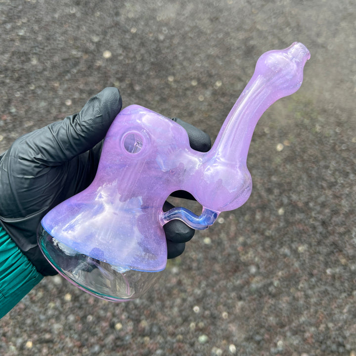 Lavender Marble Bubbler Glass Pipe Sable Haze