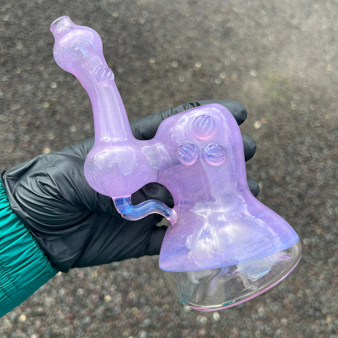 Lavender Marble Bubbler Glass Pipe Sable Haze