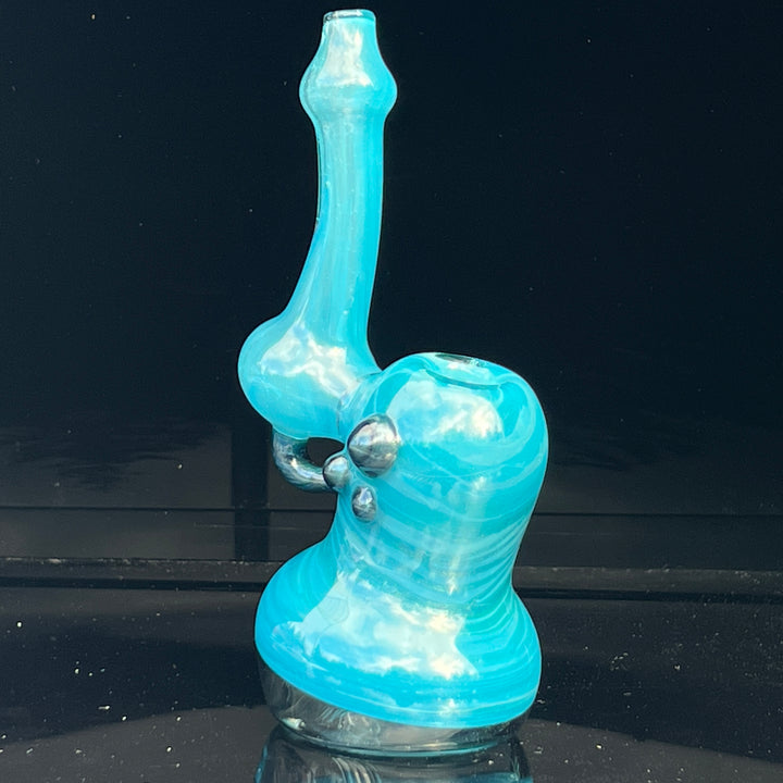 Blue Marble Bubbler Glass Pipe Sable Haze