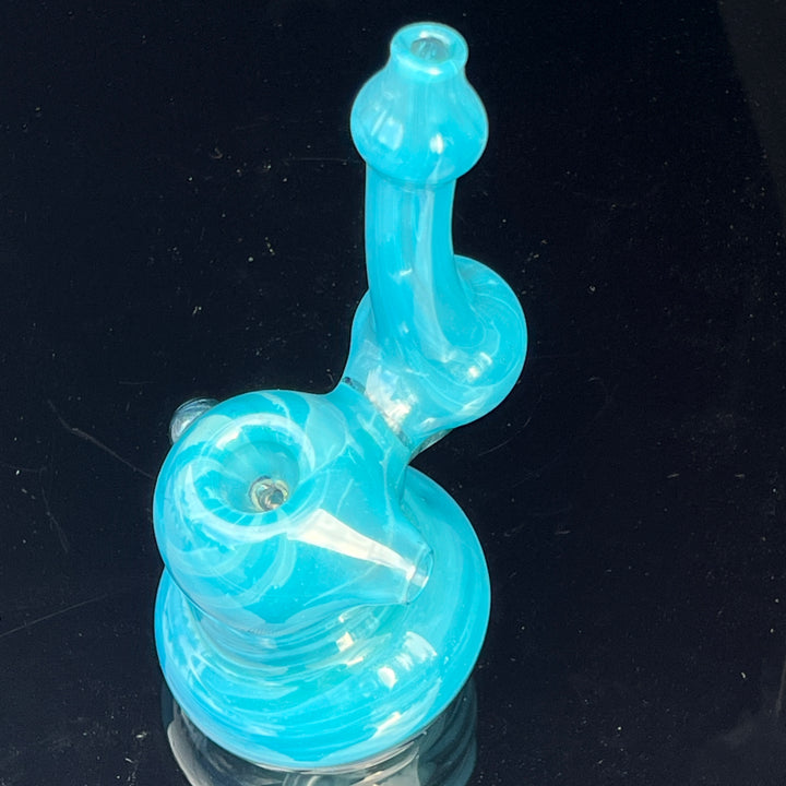 Blue Marble Bubbler Glass Pipe Sable Haze