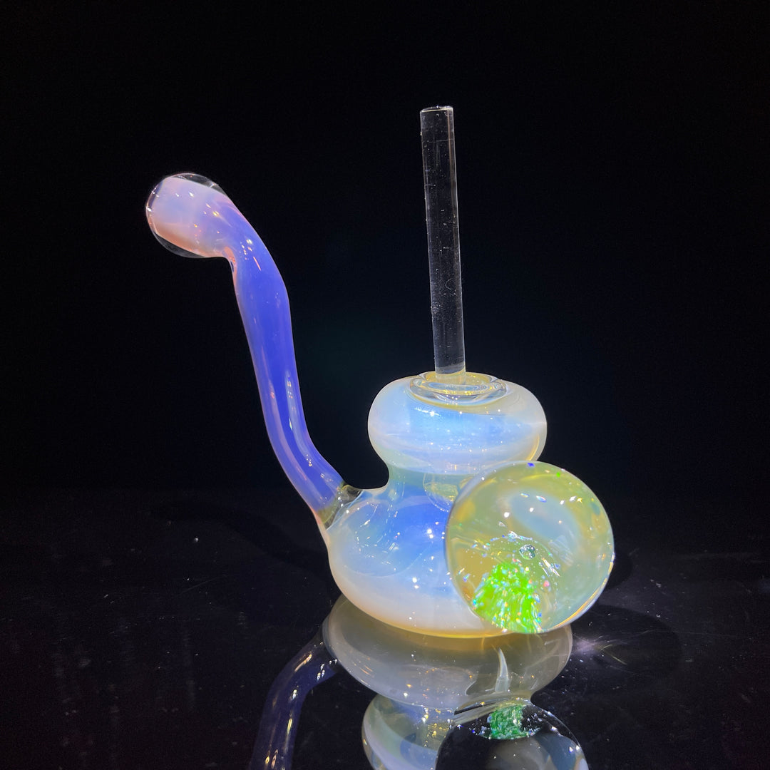 Silver Fume Opal UV Hash Hammer Glass Pipe Tako Glass   