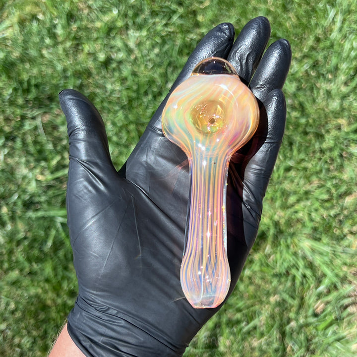 Scalloped Fumed Spoon Glass Pipe Schutz Glass   