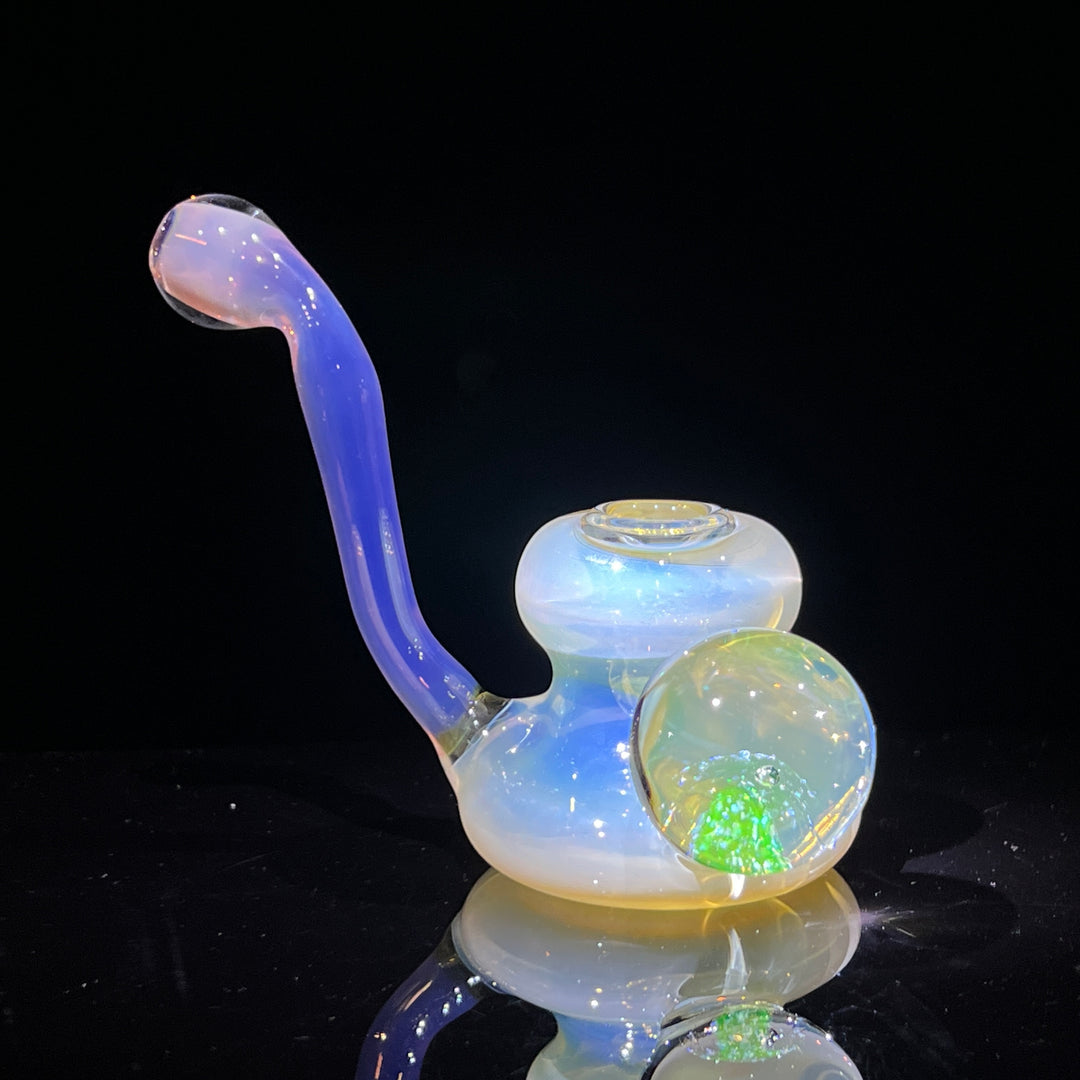 Silver Fume Opal UV Hash Hammer Glass Pipe Tako Glass   