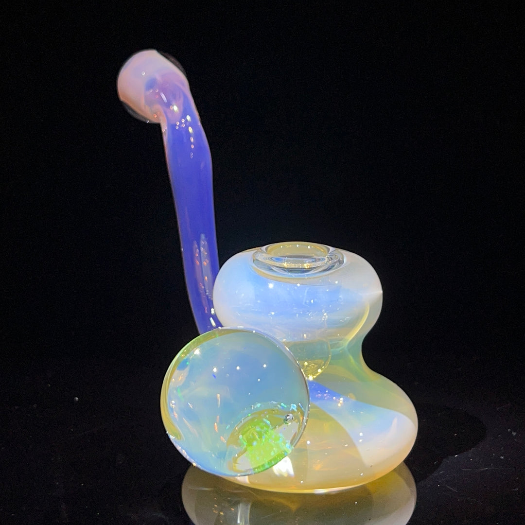 Silver Fume Opal UV Hash Hammer Glass Pipe Tako Glass   