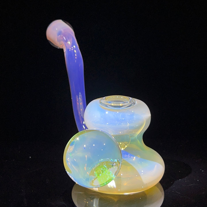 Silver Fume Opal UV Hash Hammer Glass Pipe Tako Glass   