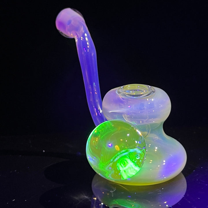 Silver Fume Opal UV Hash Hammer Glass Pipe Tako Glass   