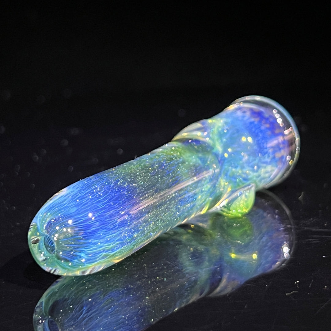 Mystery Aventurine Chillum Glass Pipe Chuck Glass   