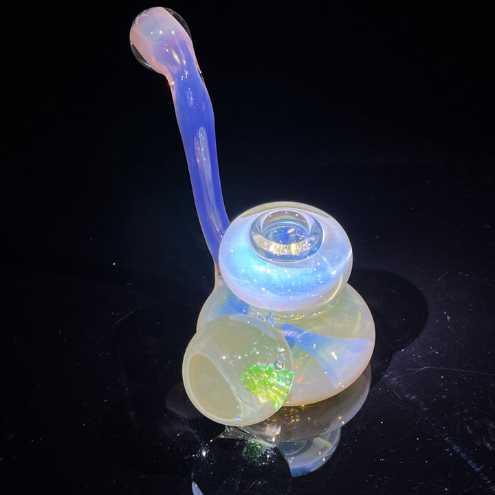 Silver Fume Opal UV Hash Hammer Glass Pipe Tako Glass   