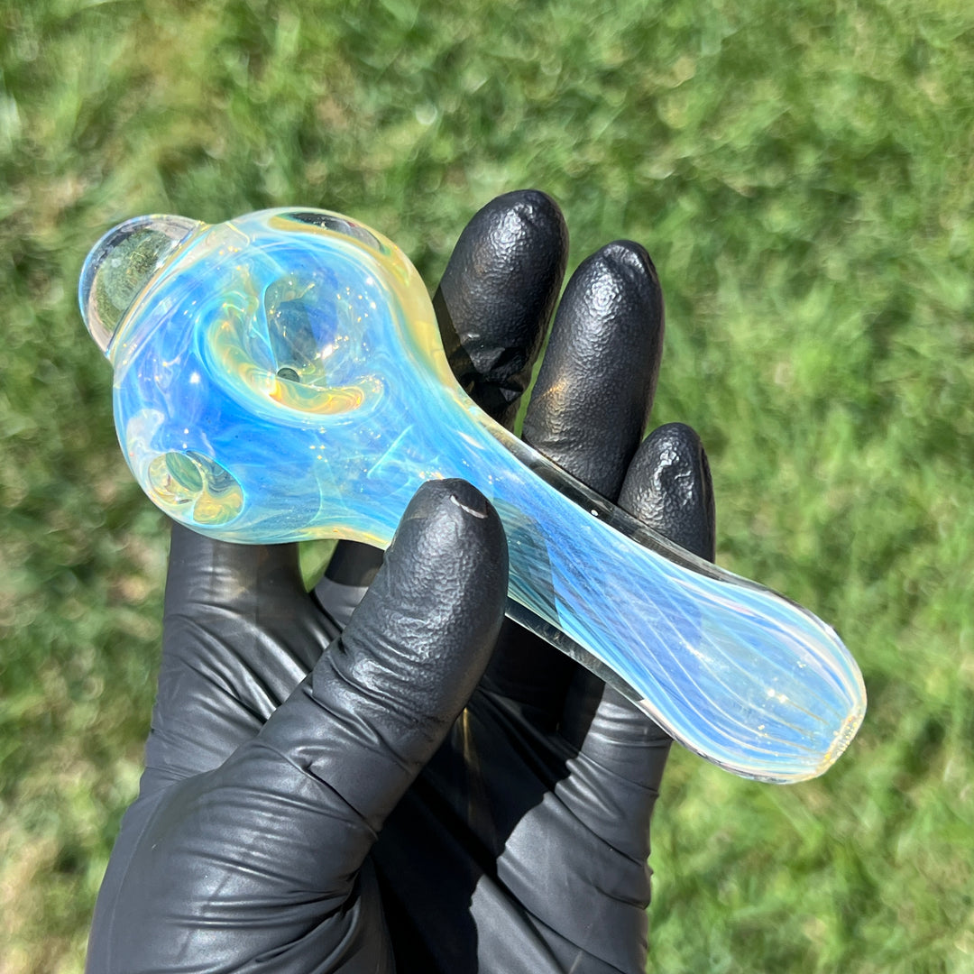 Scalloped Fumed Spoon Glass Pipe Schutz Glass   