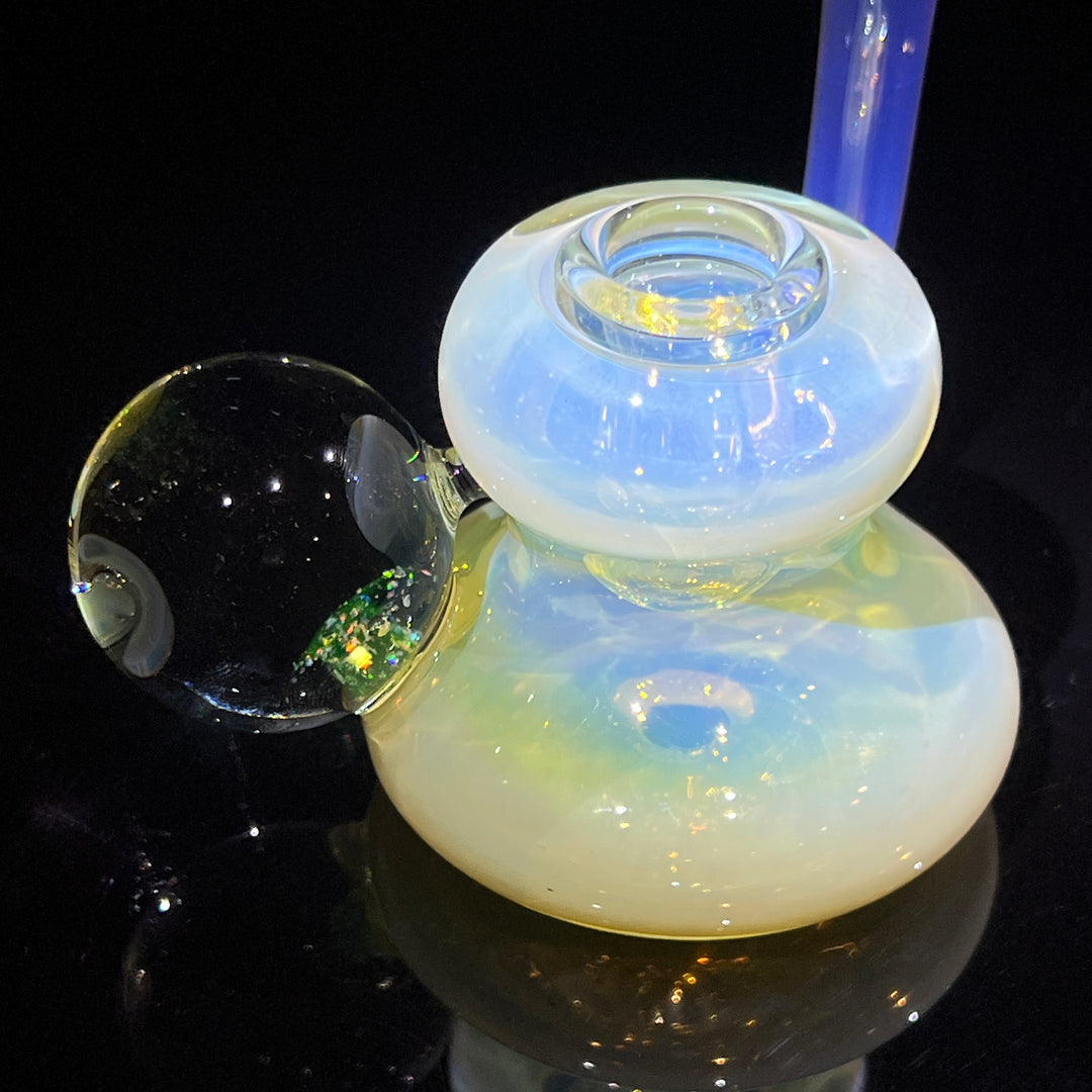 Silver Fume Opal UV Hash Hammer Glass Pipe Tako Glass   