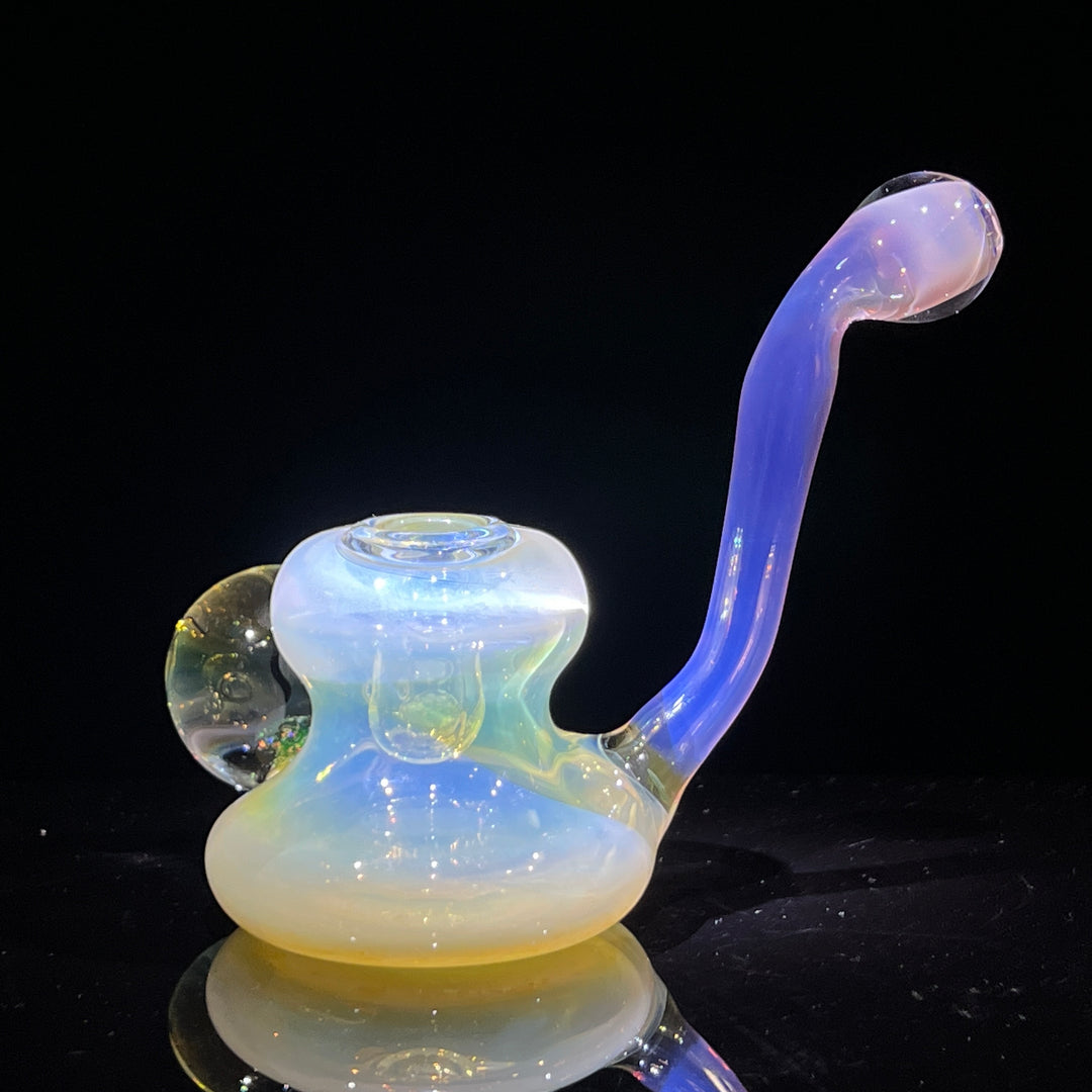 Silver Fume Opal UV Hash Hammer Glass Pipe Tako Glass   